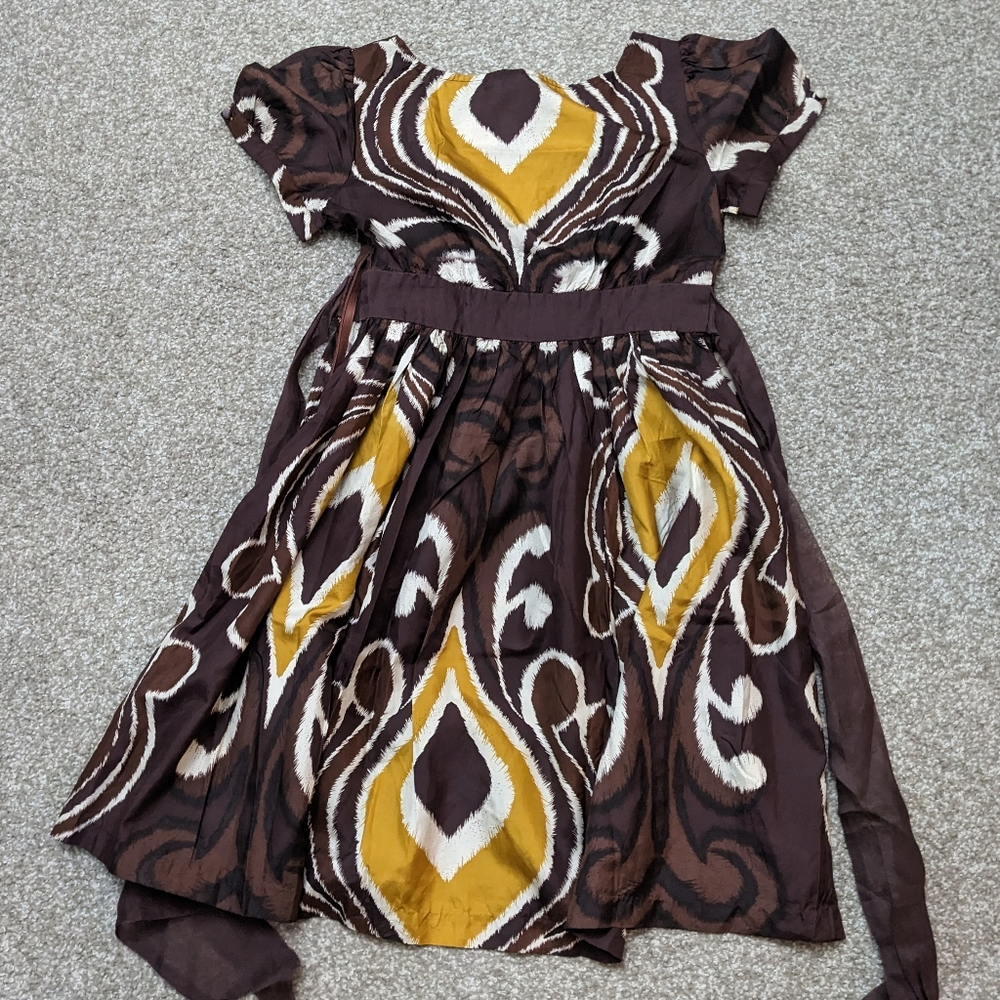 Nadine Abigail Collections pleated silk party dress with sash - Picture 12 of 14